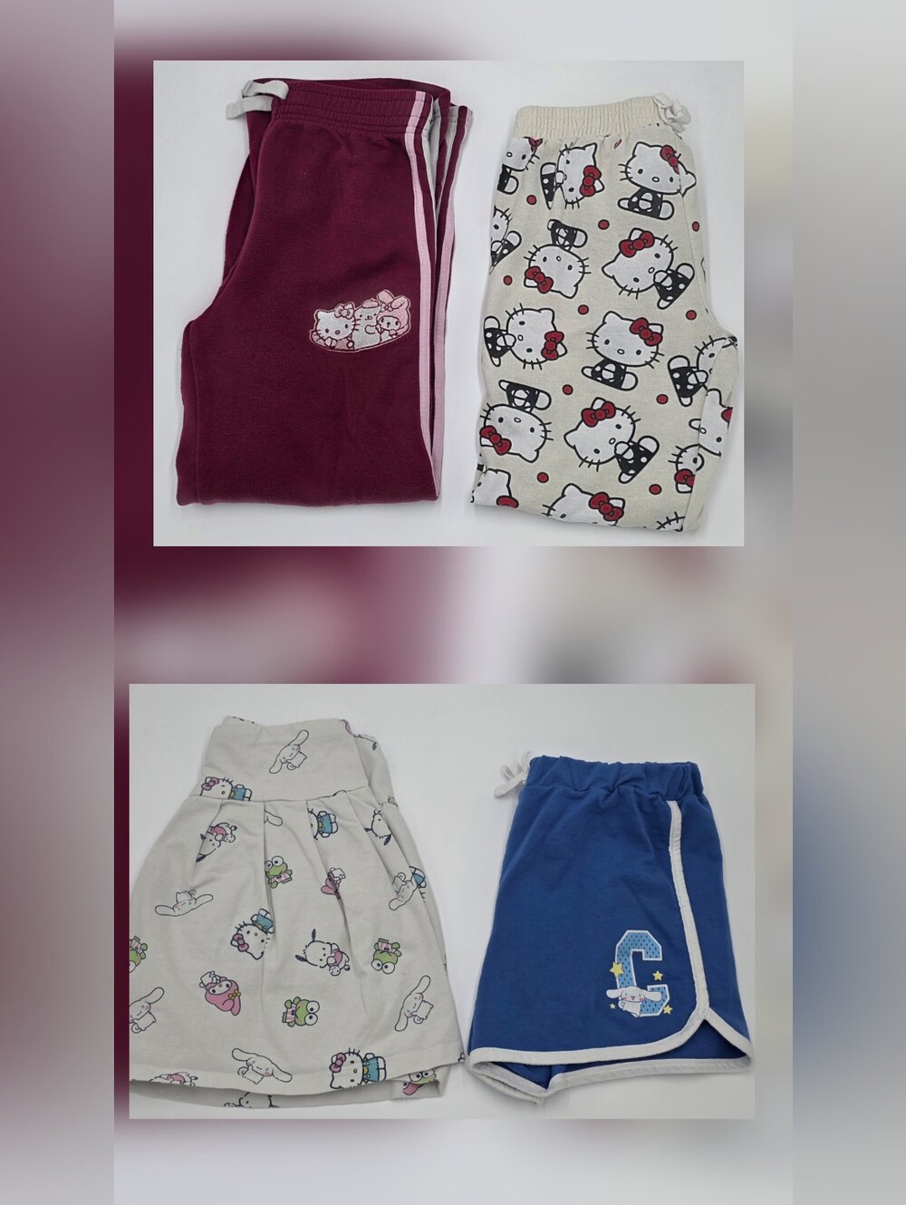 4 Hello Kitty Girls Bottoms Size 10/12